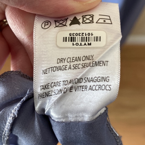 Jenny Yoo Inesse Chiffon Gown in Bluebell - Picture 7 of 9